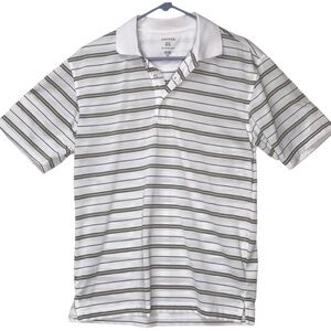 George Polo Shirt Arctic White Strip 34-36 EUC